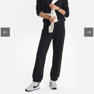 NWT MATE Organic Lightweight Terry Sweatpants in Jet Black